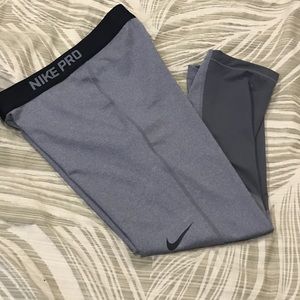 Nike PRO DRI-FIT workout leggings Gray Sz Small